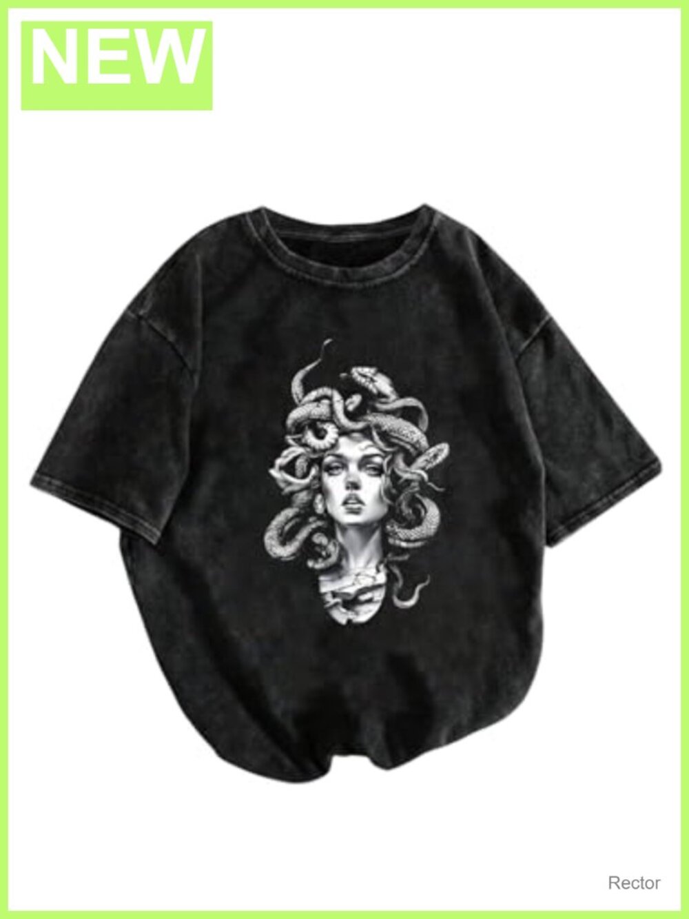 Women's Graphic Tee Drop Shoulder Short Sleeve Crew Neck T-Shirt